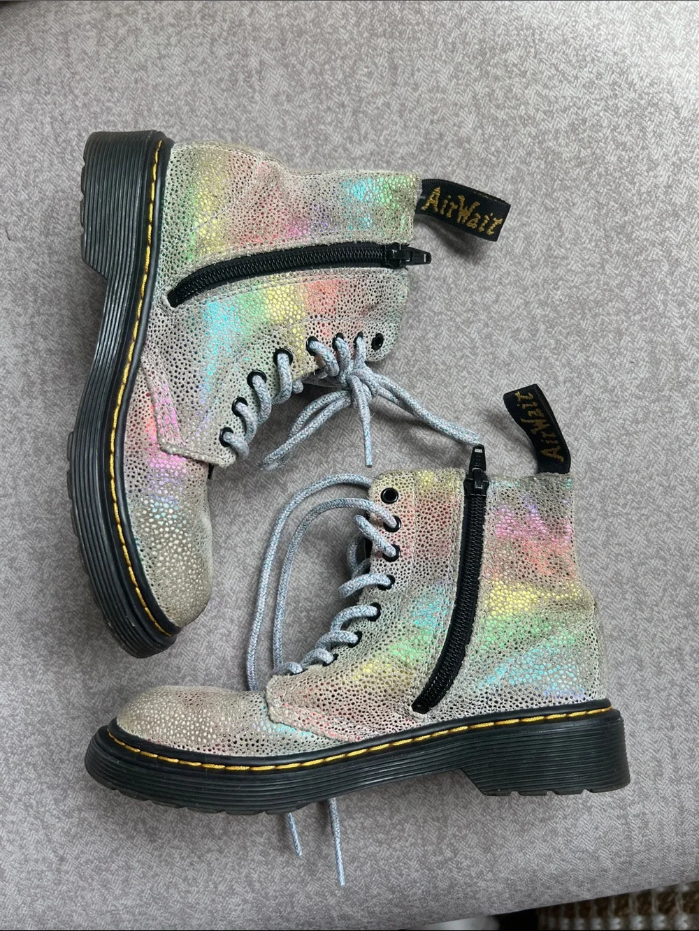 Dr. Martens Iridescent Holographic Lace-Up Boots